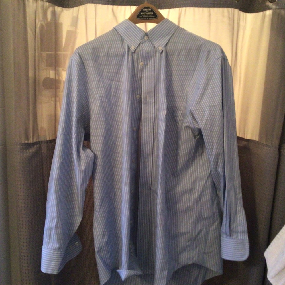 Croft and Barrow Mens Striped Dress shirt button collar size xl